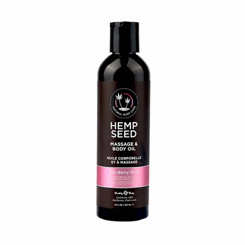 Hemp Seed Massage & Body Oil 237 ml - Zen Berry Rose